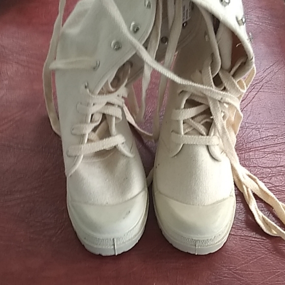 Chinese Laundry Shoes - Combat boots lace-up sneaker type White